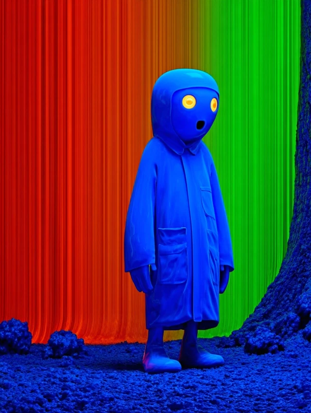 Alien Creature with Big Eyes 3D Render