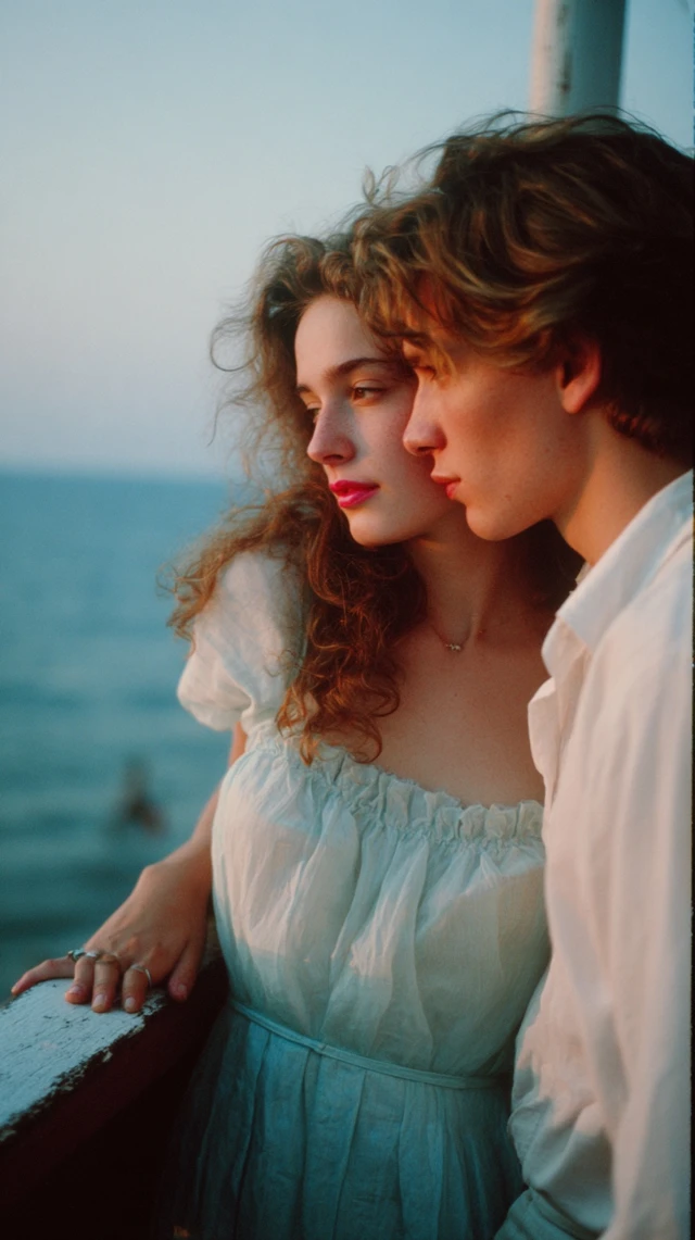 Couple by the Sea Romantic Portrait