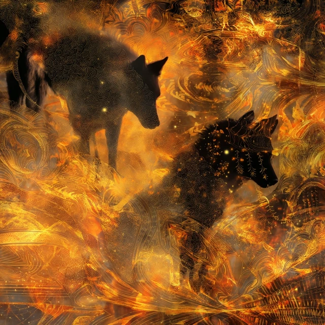 Abstract Energetic Song Cover Tribal Mystical Art