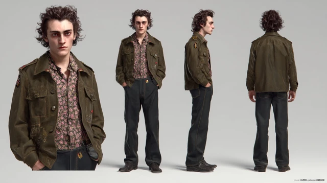 1970s Character Concept Handsome French Man