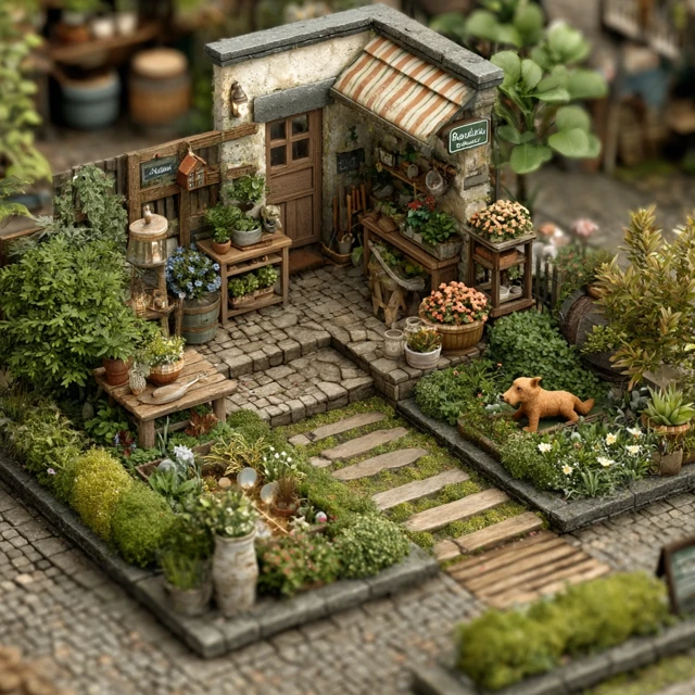 Dog Grooming Garden Setting