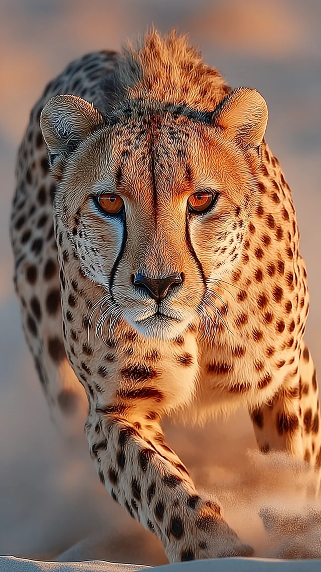 Cheetah in the Desert Running in UHD