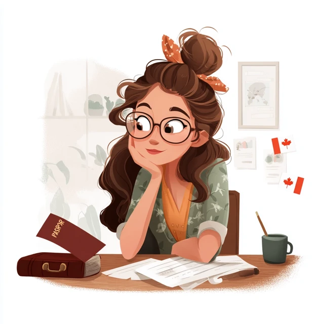 Girl Visa Specialist Illustration