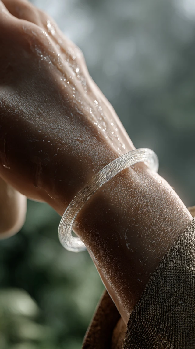 Futuristic Bracelet Blending into Skin Minimal Aesthetic