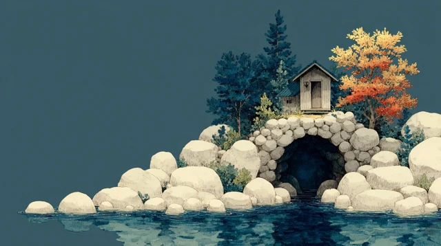 Cave House Illustration Art