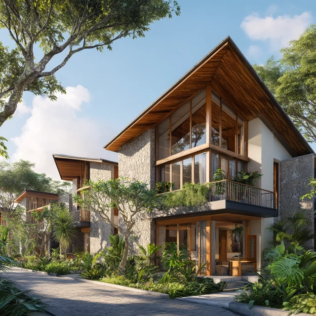 Bali Apartments with Tropical Forest Views