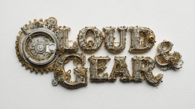 Cloud Gear Steampunk Logo Design