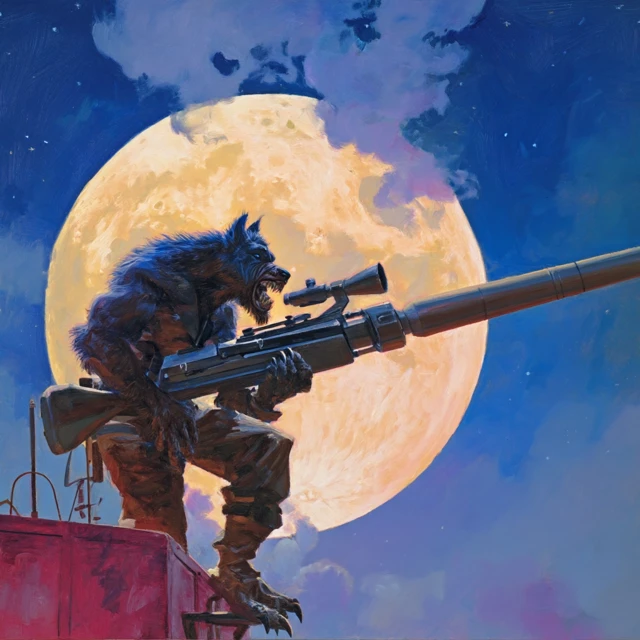 Werewolf with Vulcan Rifle Angus McBride Style
