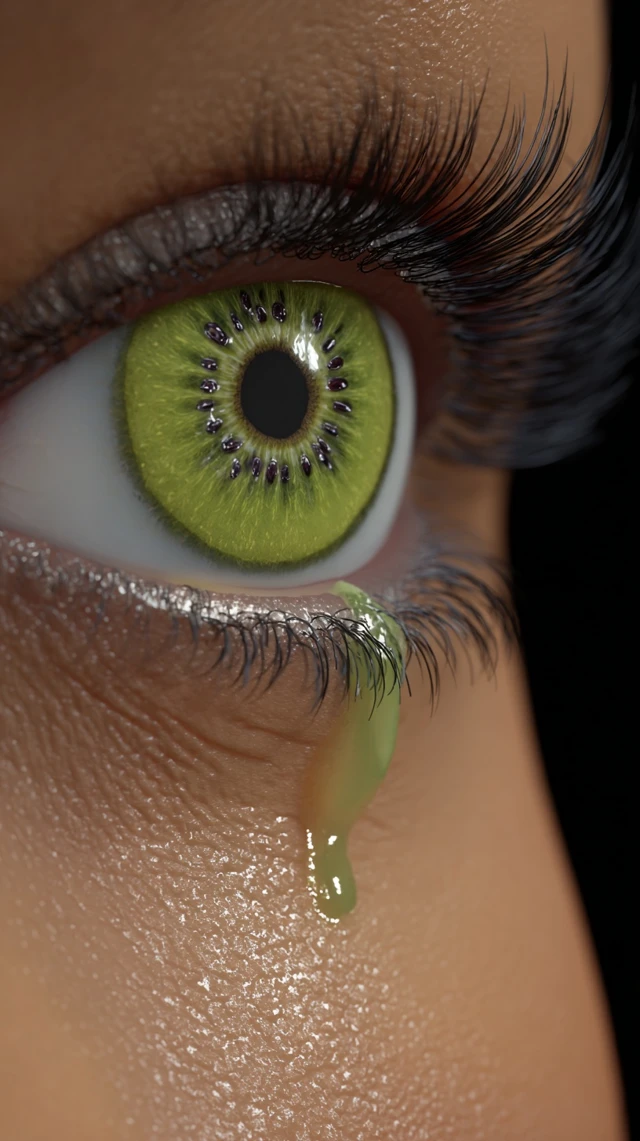 Kiwi Eye Macro Photography Hyperrealistic Detail