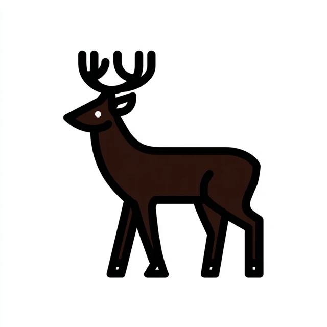 Deer Icon Vector Illustration Simple Modern