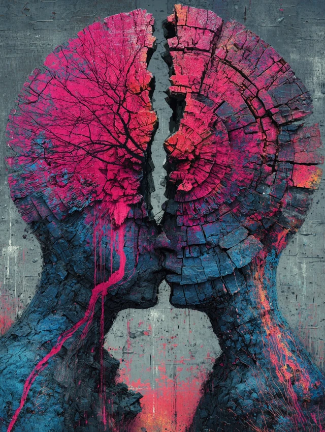 Splitting Hands Abstract Art
