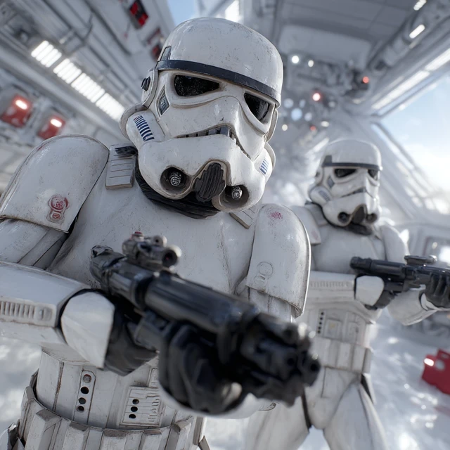 Stormtroopers in Star Destroyer Ultra Realistic Photo