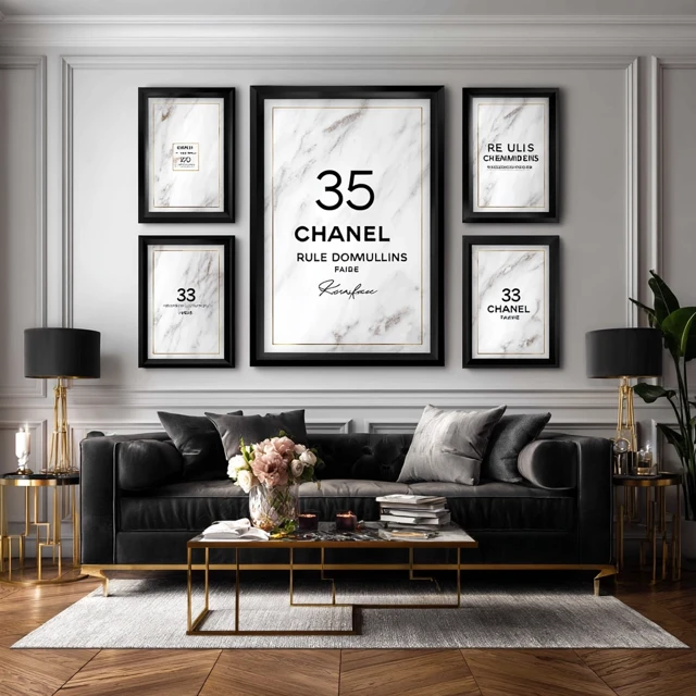 Chanel Wall Art Decor Set Luxury Home Design