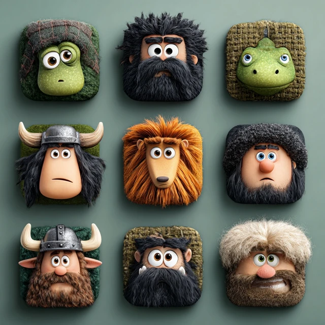 3D Icon Set Pixar Style Character Design