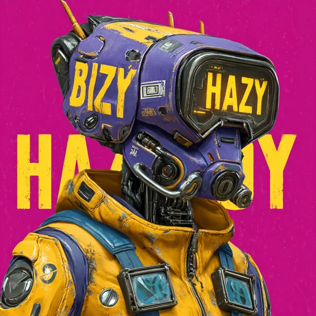 Hazy Bot Icon Cyberpunk Design
