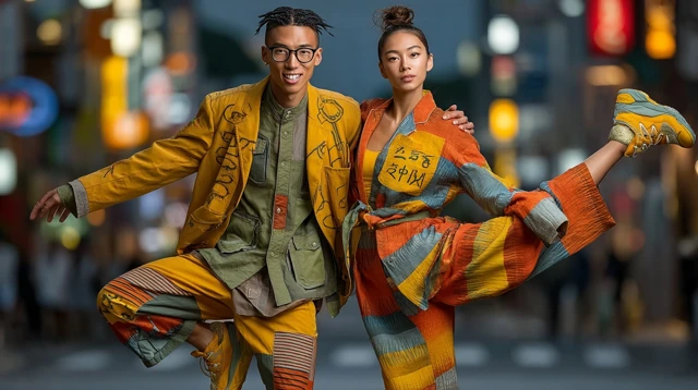 Energetic Dance in Tokyo Fusion of Culture and Style