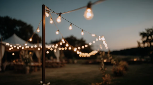 Dreamy Outdoor Ceremony Space at Dusk