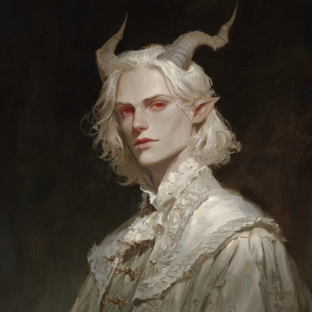 Albino Aristocrat Fantasy Portrait