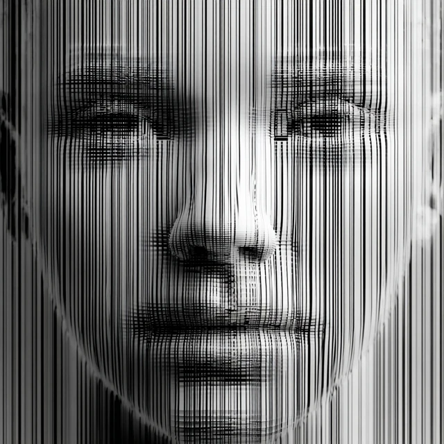 Barcode Face Digital Art