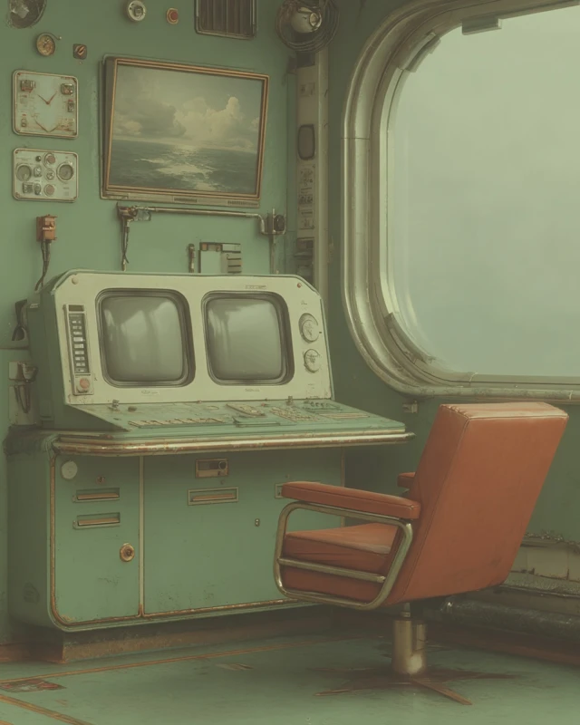 Abandoned Soviet Control Room Retrofuturistic
