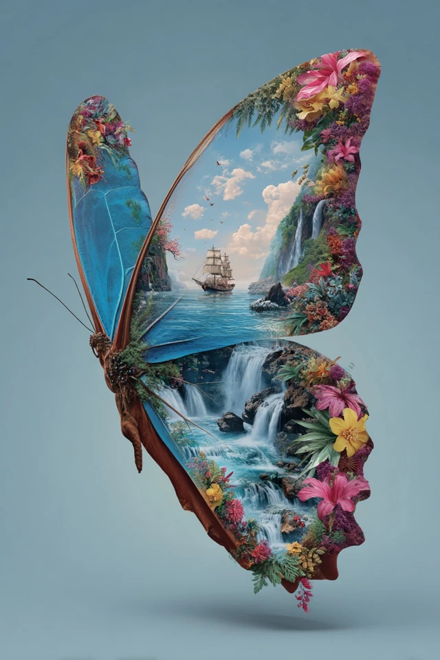 Butterfly Island Landscape Photography Art