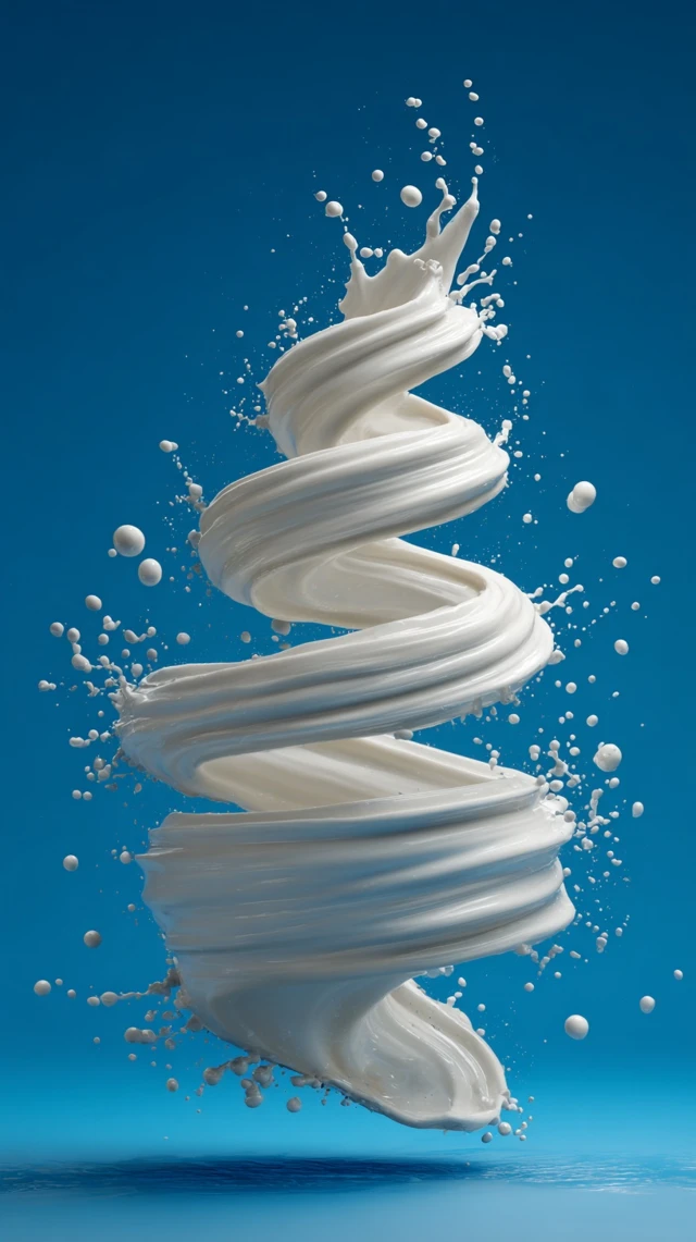 Yogurt Spiral Splash Photography