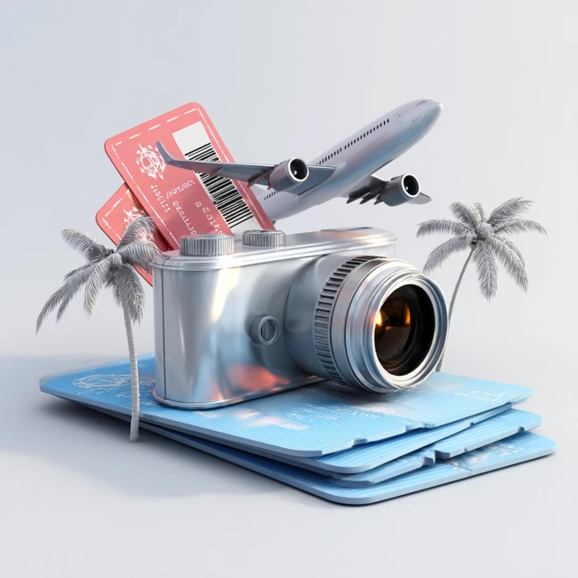 Travel Photography Vacation Trip 3D Render