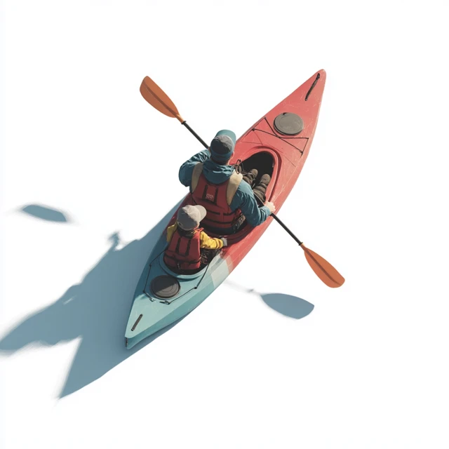 Kayaker in Action High Resolution Photography