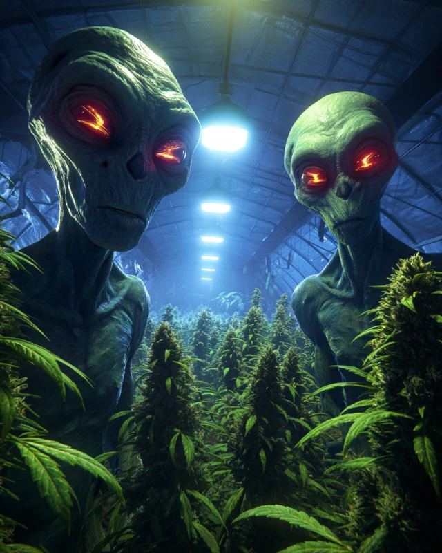 Aliens in a Cannabis Farm