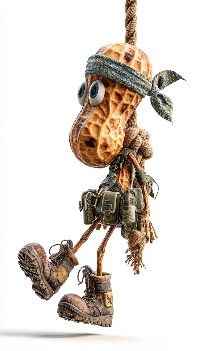 Peanut Soldier Cartoon Illustration