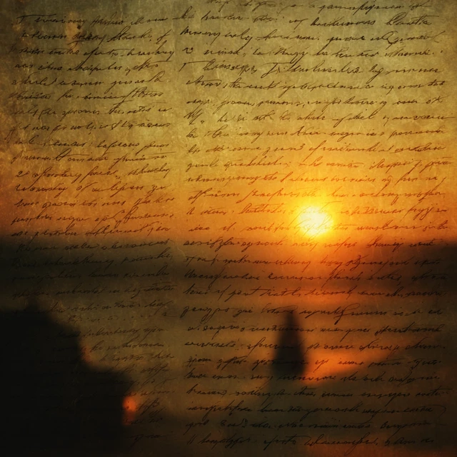 Vintage Letter Sunset Golden Hour