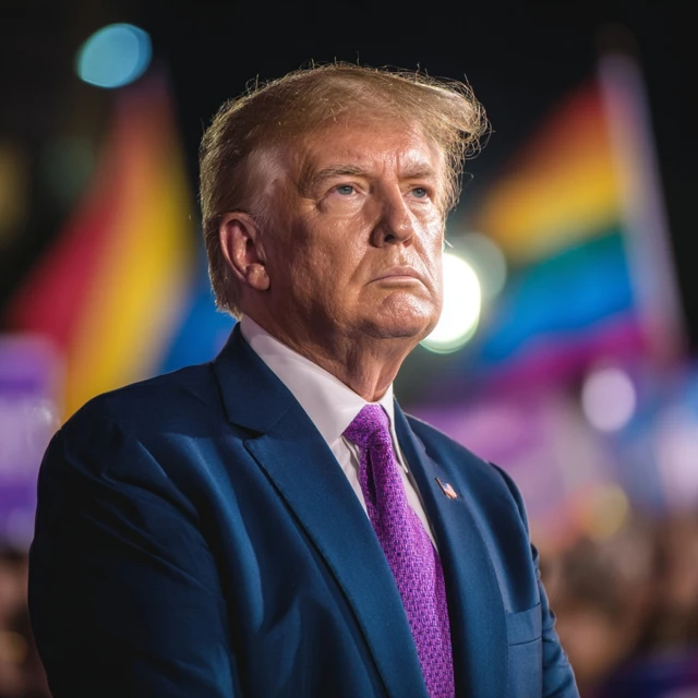 American Leader and Trans Rights Protest
