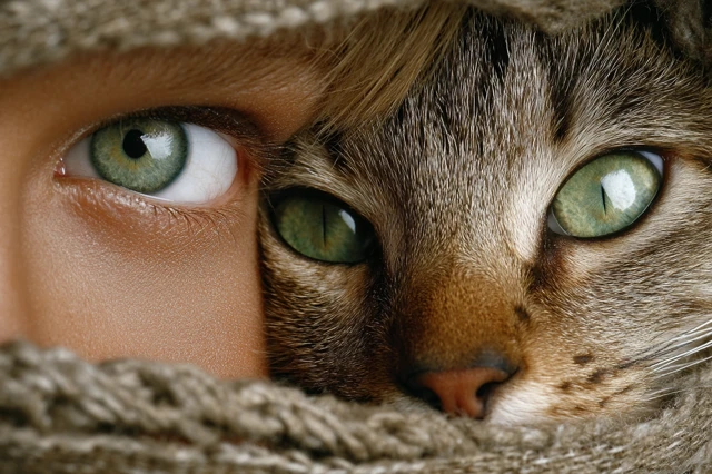 Redhead Girl with Cat Photography
