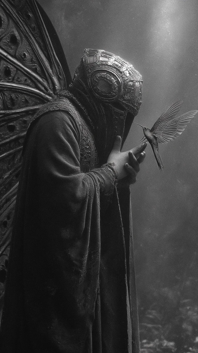 Creepy Hummingbird from a 1920s Horror Film