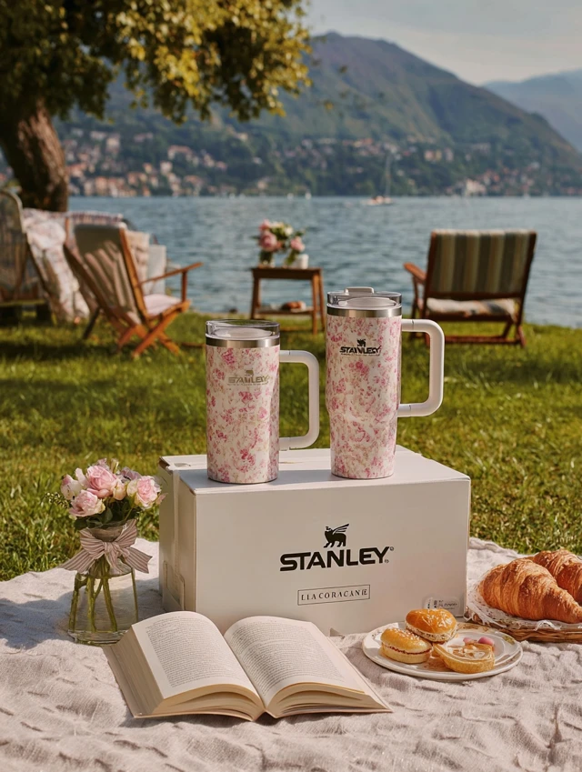 Stanley Tumbler and Mug Set Floral Picnic Style