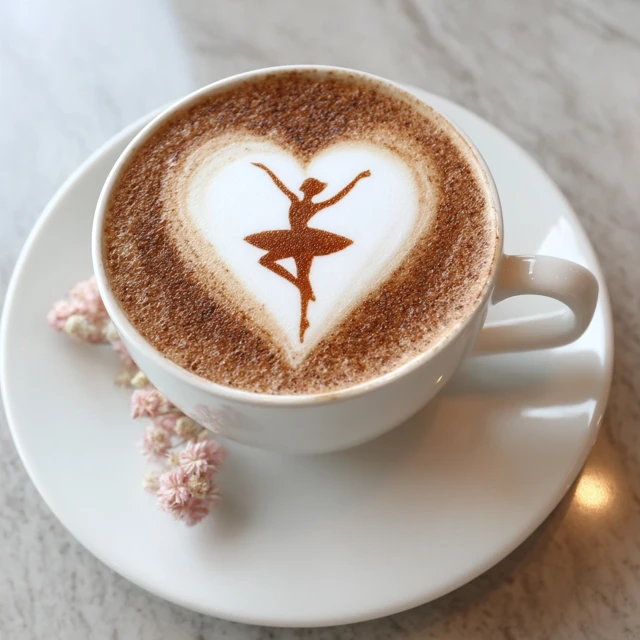 Ballerina Cappuccino Coffee Art Delightful Drink