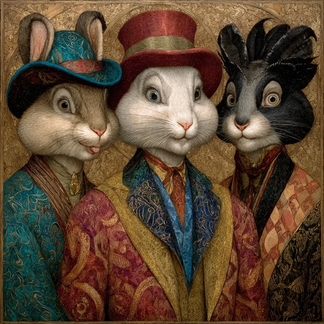 Looney Tunes Bunnies Artwork Leonardo da Vinci