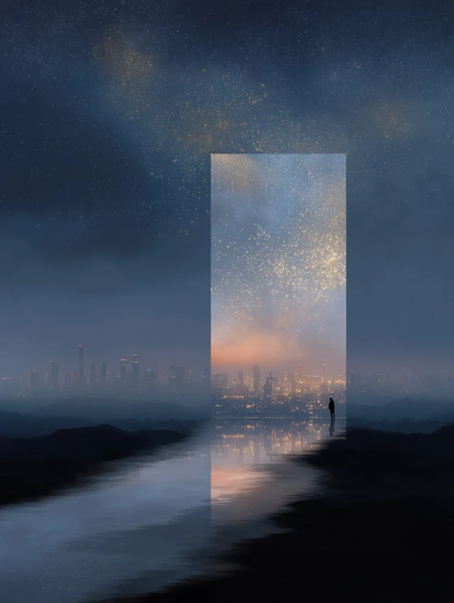 Digital Dreamscape Luminous Portal Cinematic Art