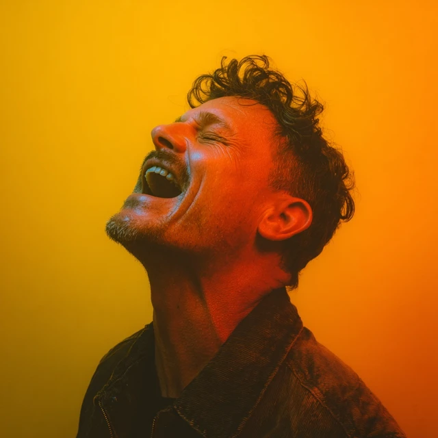 Man Experiencing Sensation Laguna Yellow Orange Hues