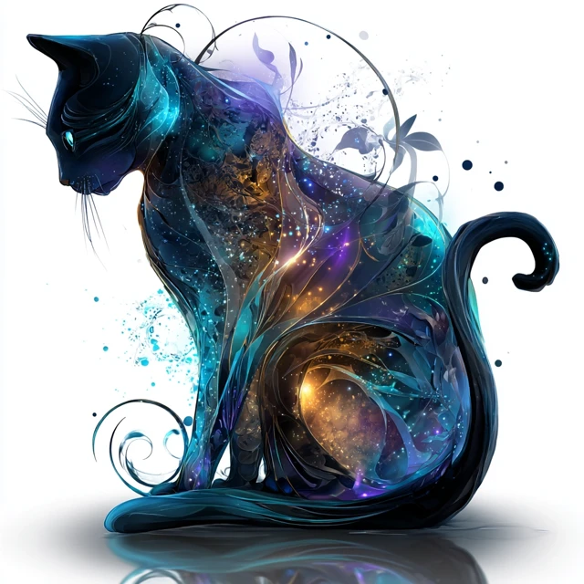 Galaxy Cat Cosmic Art