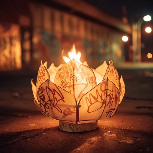 Graffiti Art on Lotus Lantern