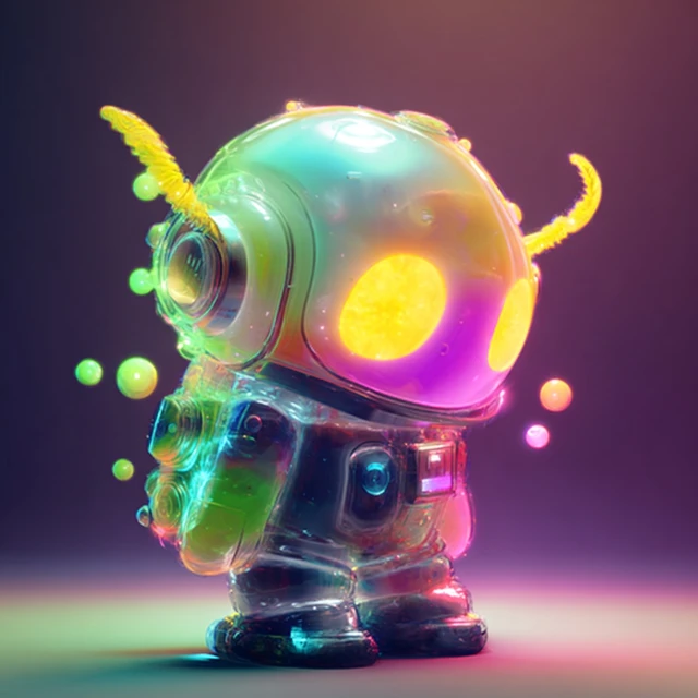Cute Alien Astronaut Mech Suit 3D Render