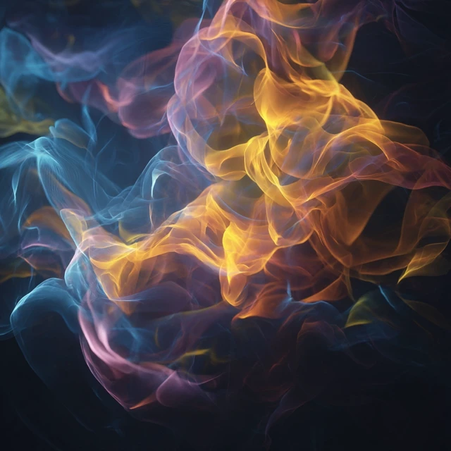 Abstract Digital Art Sunny Colors Shapes