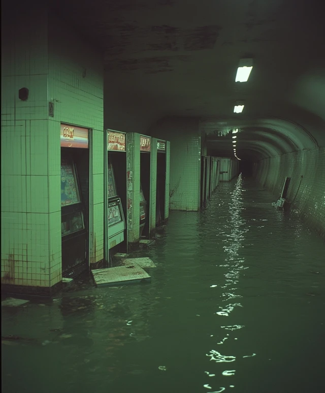 Eerie Arcade Tunnel Analog Horror Snapshot
