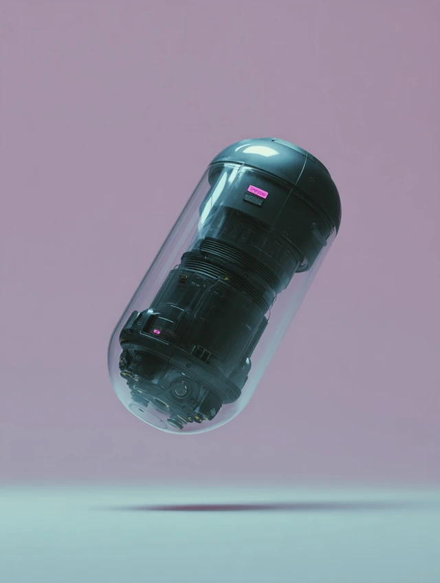 Cyberpunk Dyson Tornado Catcher Device Futuristic Design