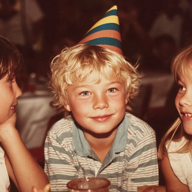 1990s Birthday Celebration Boy and Friends