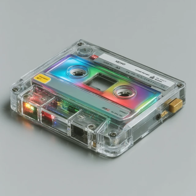 Futuristic Memory Diskette with Hologram