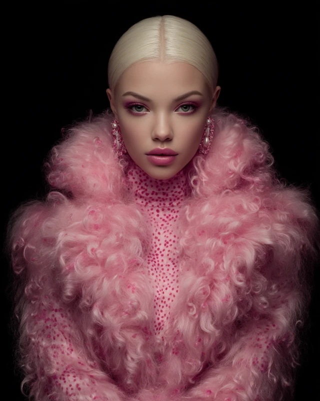 Barbie Inspired Fashion Photography on Black