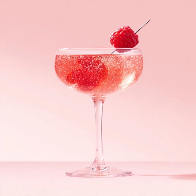 Berry Cocktail Refreshing Summer Drink Coupe Glass