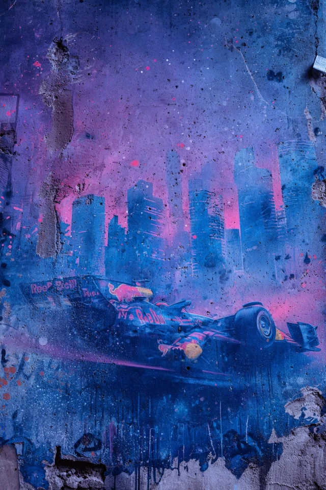Banksy Formula 1 Racing in Las Vegas Graffiti Art